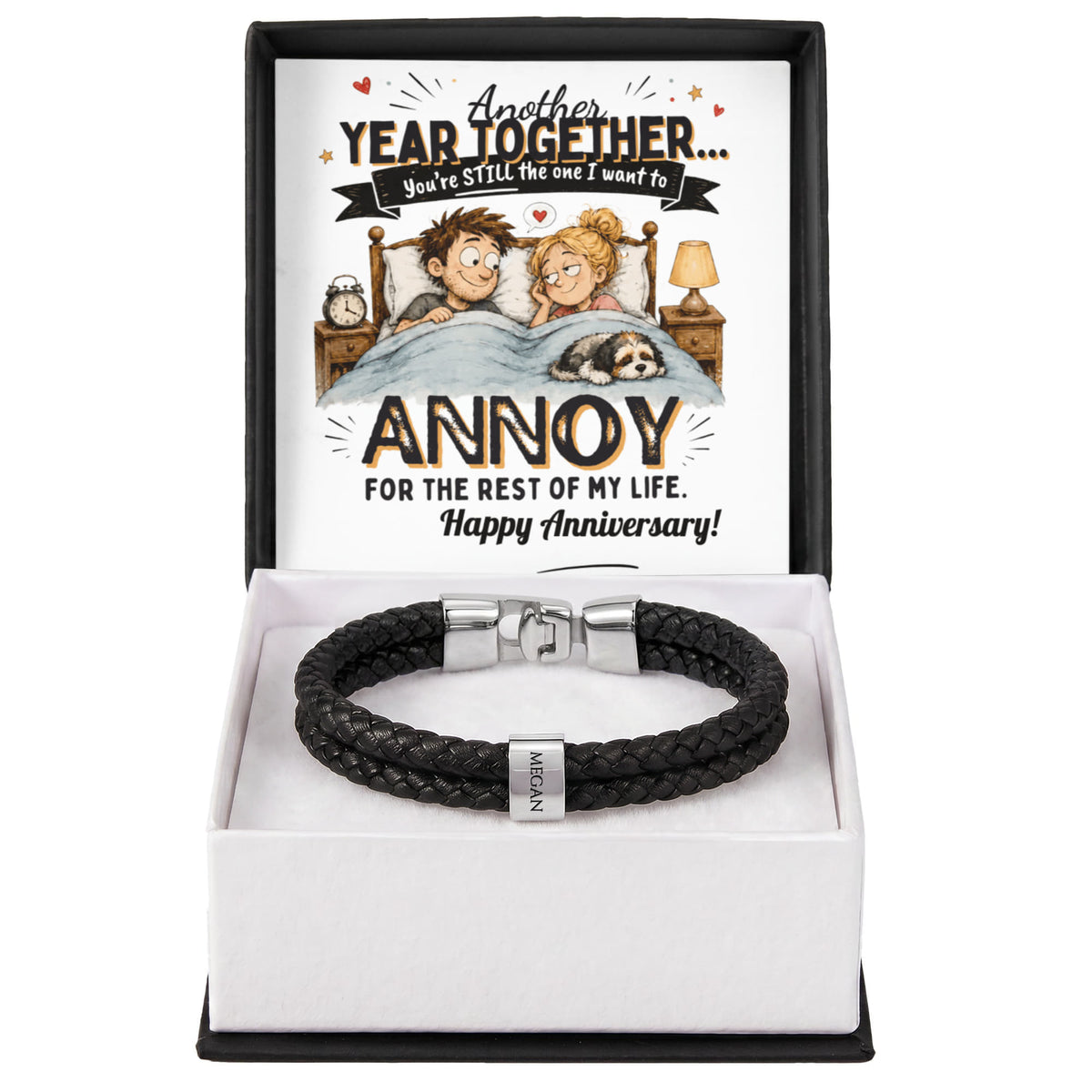 Men's personalized bracelet (Anniversary) - HUSBAND or DOMESTIC PARTNER