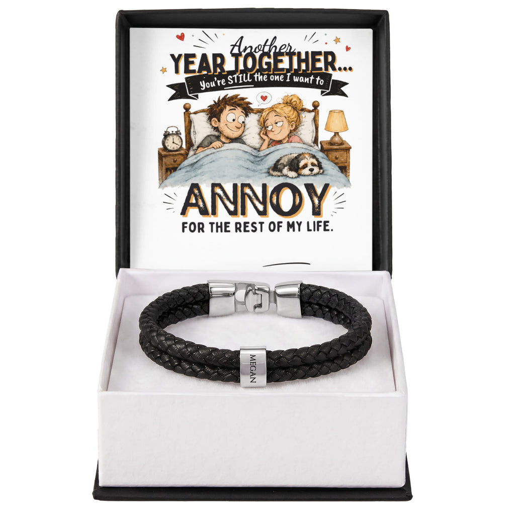 Men's Personalized Name Bracelet - (For MALE ROMANTIC)