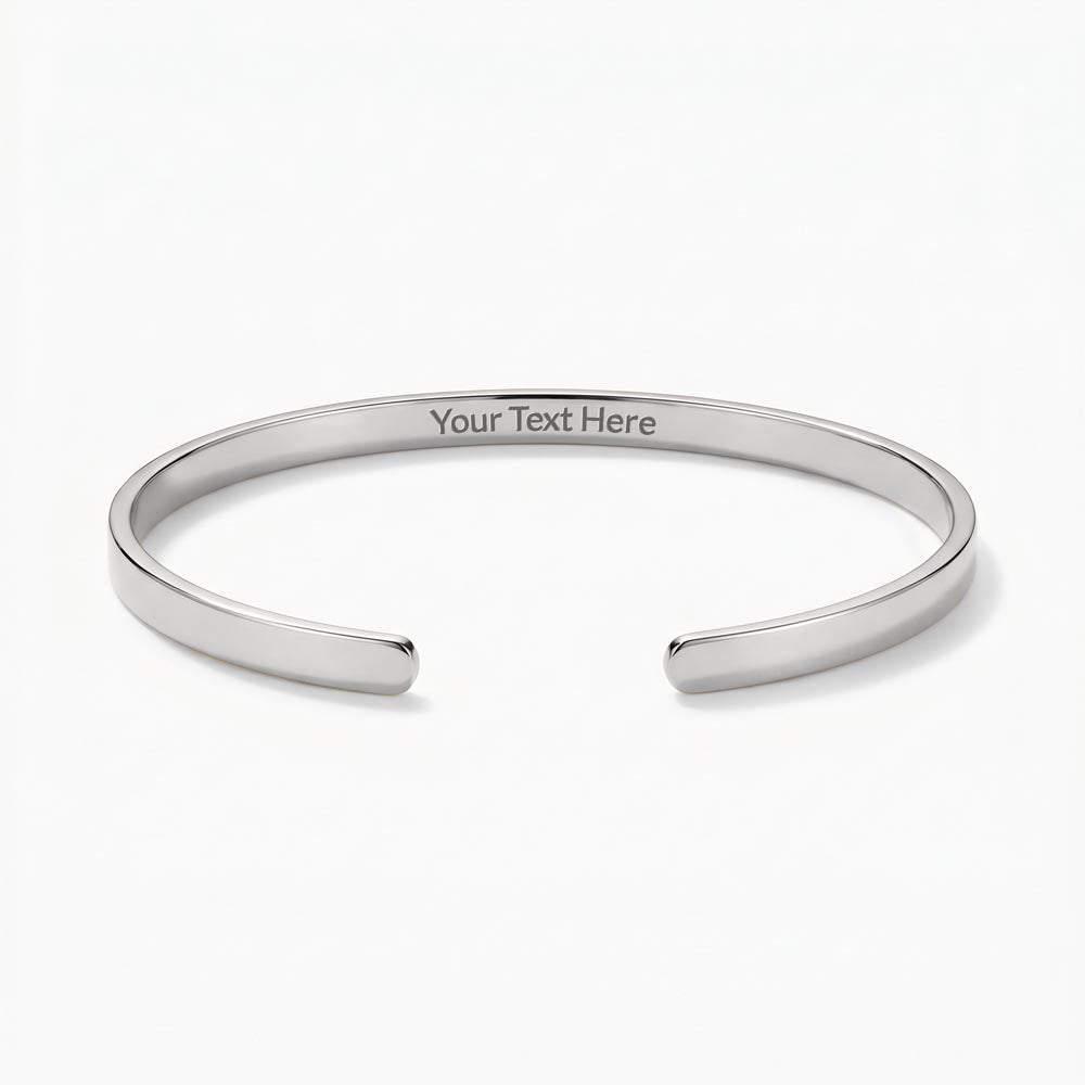 Custom Engraved Cuff bracelet (Romance)