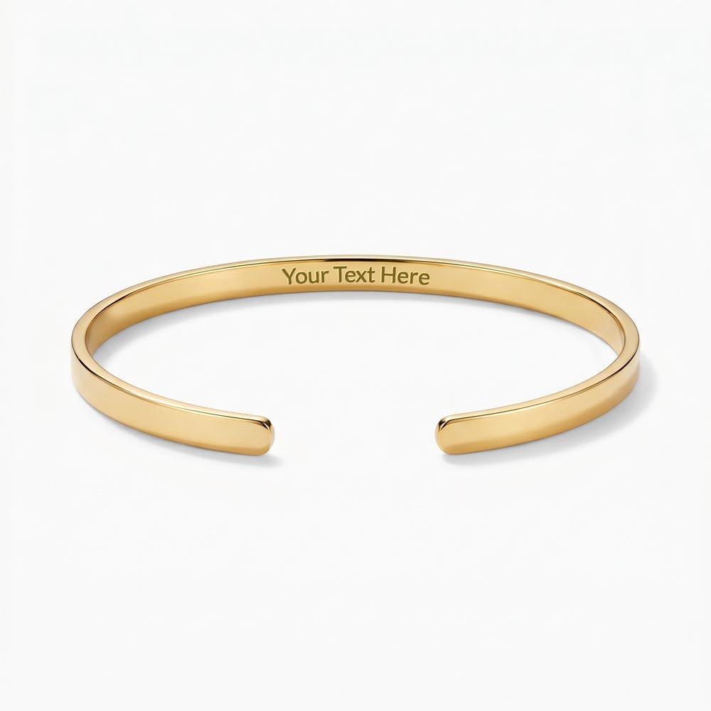 Custom Engraved Cuff bracelet (Romance)
