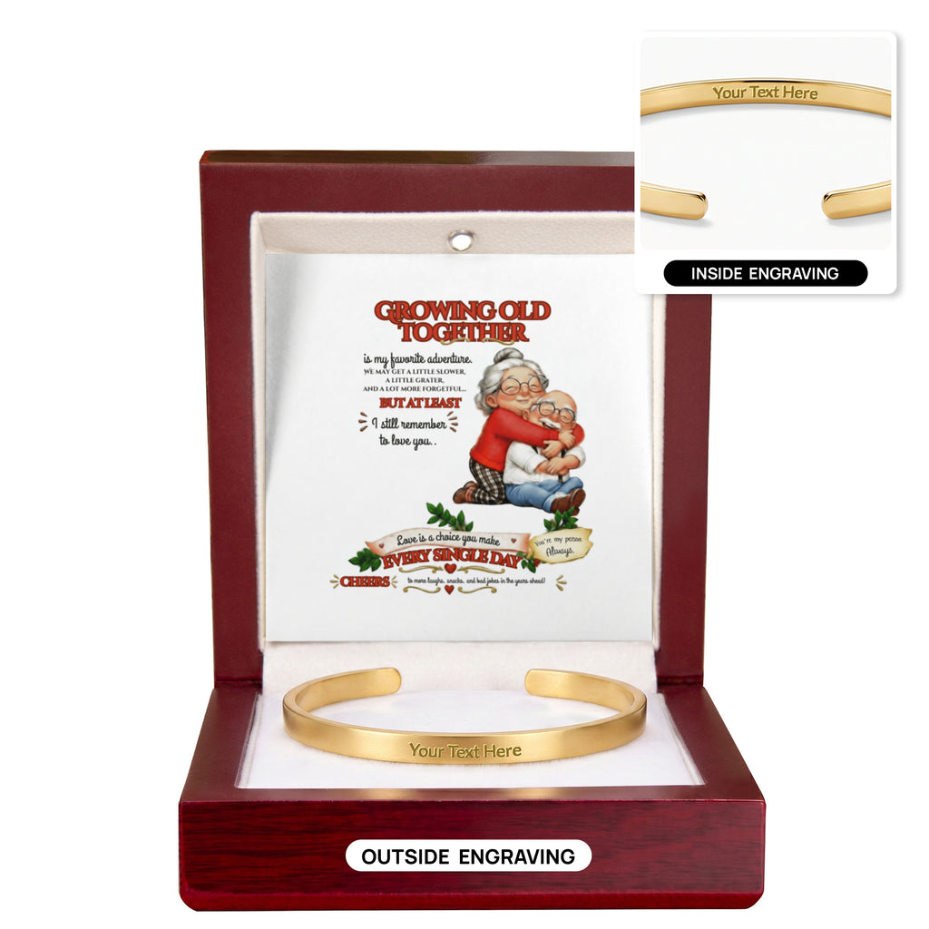Custom Engraved Cuff bracelet (Romance)