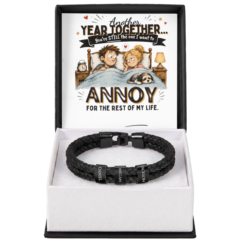 Men's Personalized Name Bracelet - (For MALE ROMANTIC)