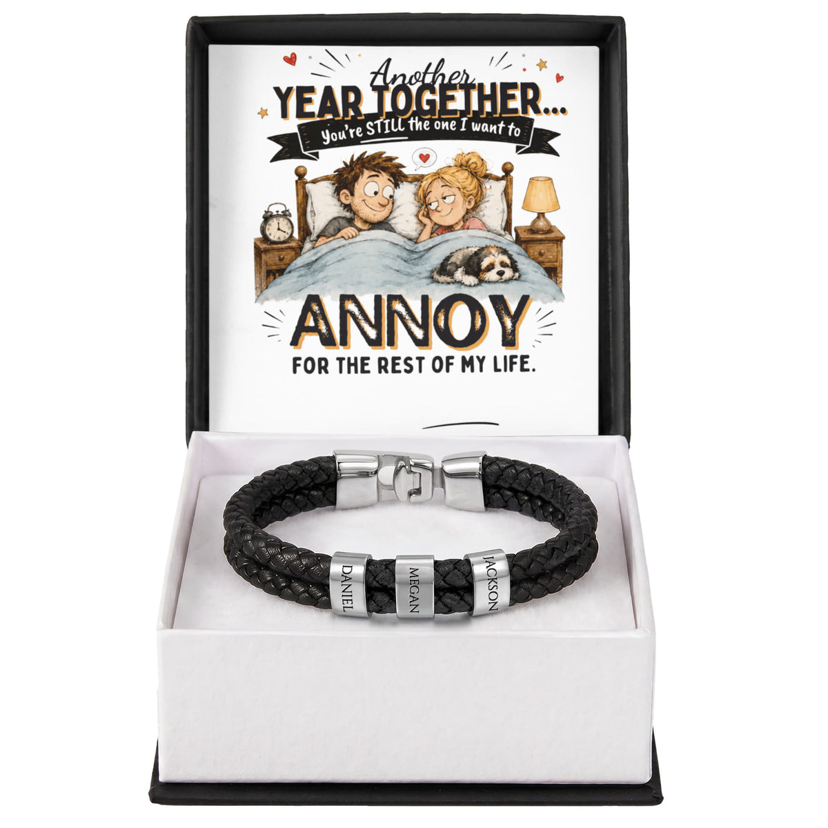 Men's Personalized Name Bracelet - (For MALE ROMANTIC)