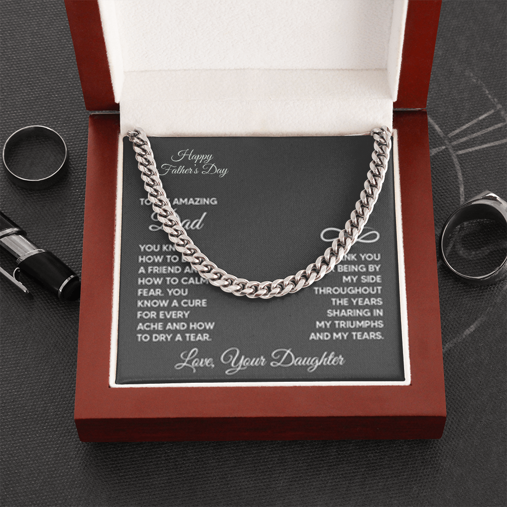 Cuban Link (MALE) - TO: Dad  FROM: Daughter (FD or ANY OCCASION)