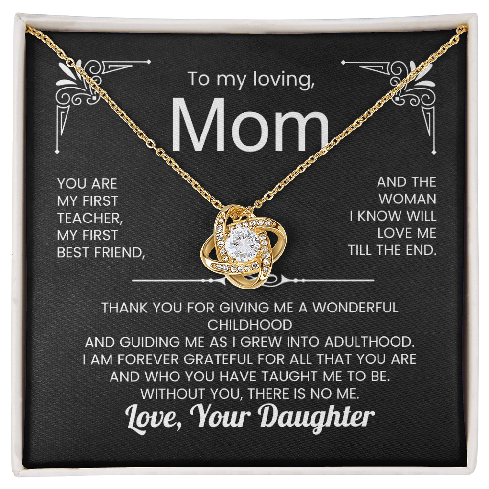 Love, knot necklace - TO: Mom  FROM: Daughter (ANY OCCASION)