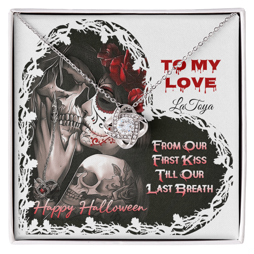 Love Knot necklace Personalized MC (romance - HALLOWEEN)