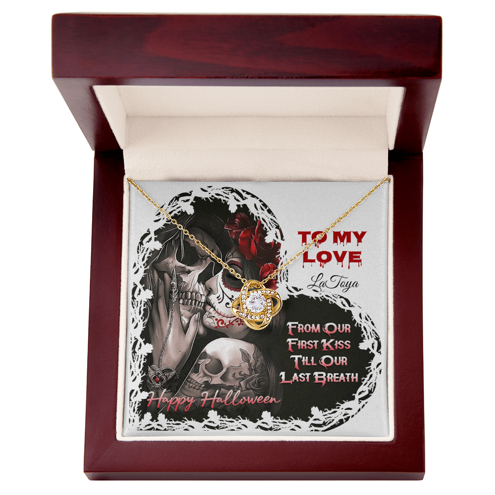Love Knot necklace Personalized MC (romance - HALLOWEEN)