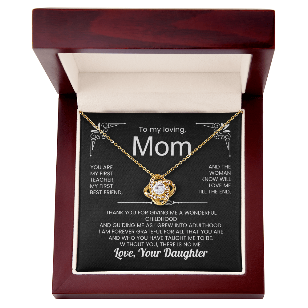Love, knot necklace - TO: Mom  FROM: Daughter (ANY OCCASION)