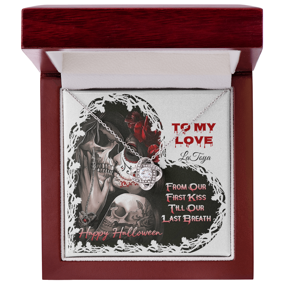 Love Knot necklace Personalized MC (romance - HALLOWEEN)