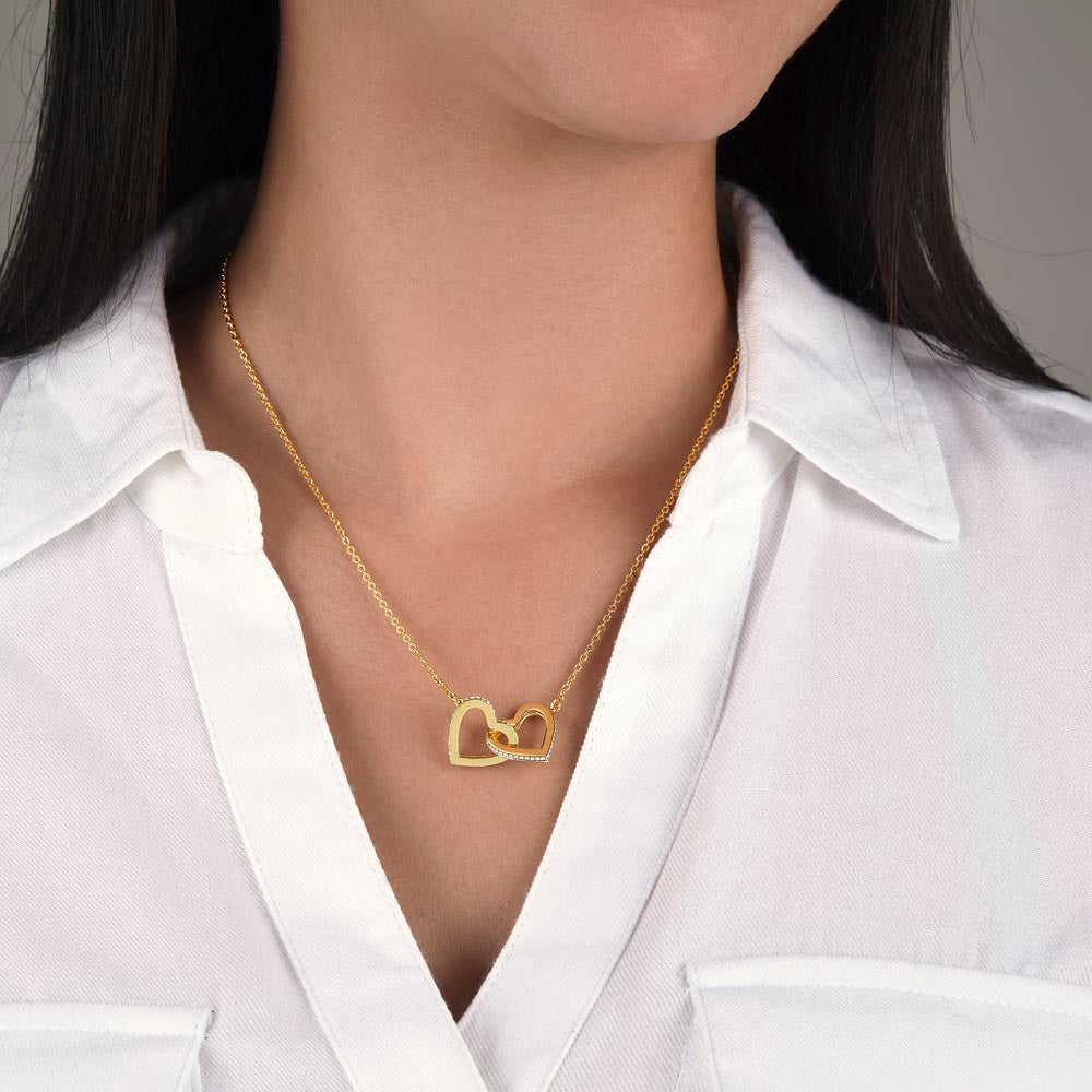 Interlocking Hearts necklace (Any relationship - THANKSGIVING)