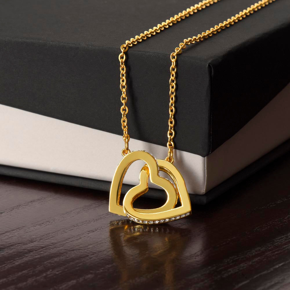 Interlocking Hearts necklace (Any relationship - THANKSGIVING)