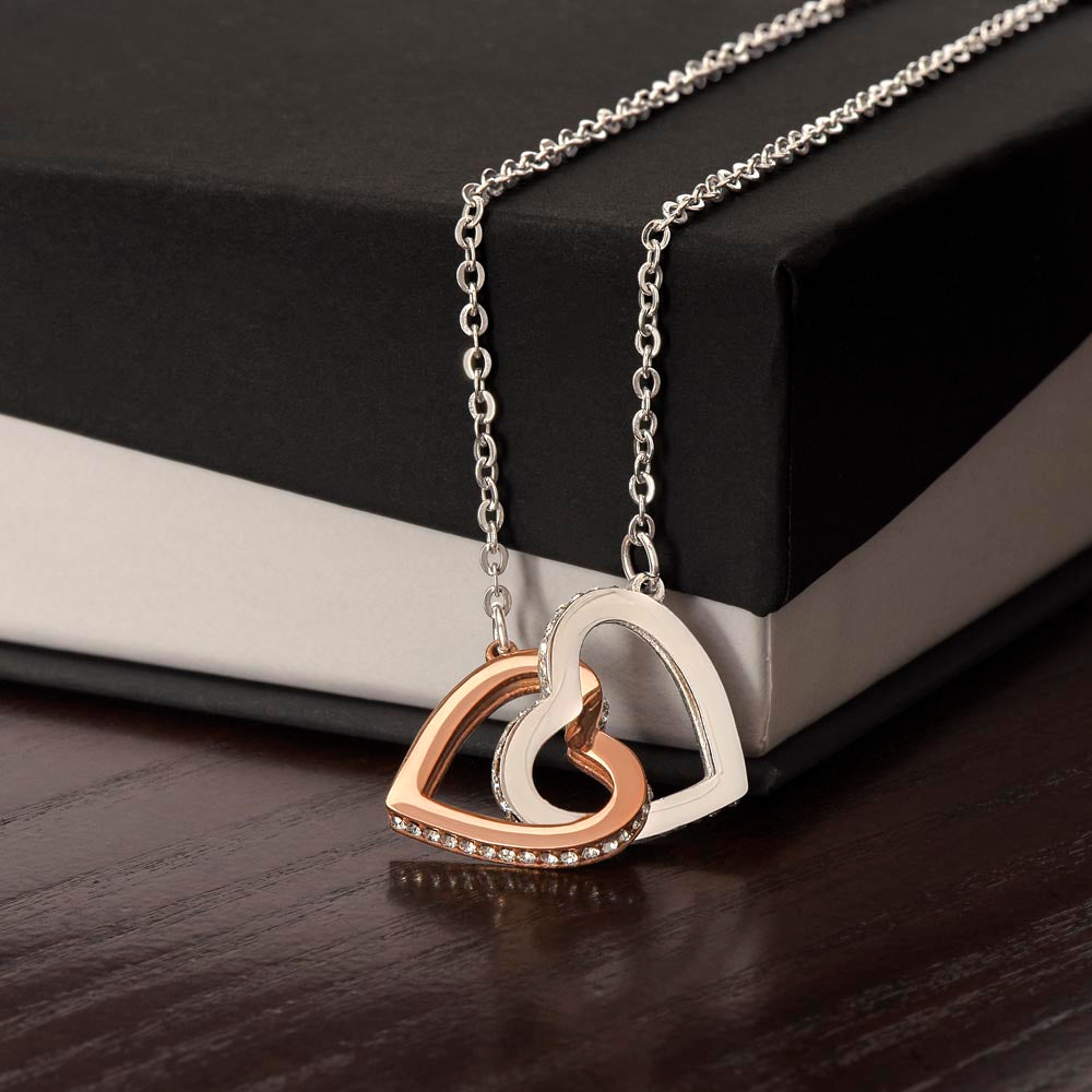 Interlocking Hearts necklace (Any relationship - THANKSGIVING)