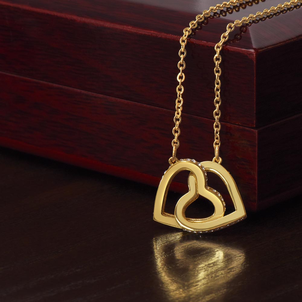 Interlocking Hearts necklace (Any relationship - THANKSGIVING)