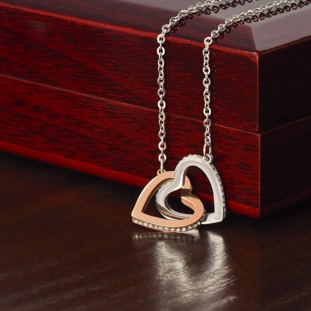 Interlocking Hearts necklace (Any relationship - THANKSGIVING)