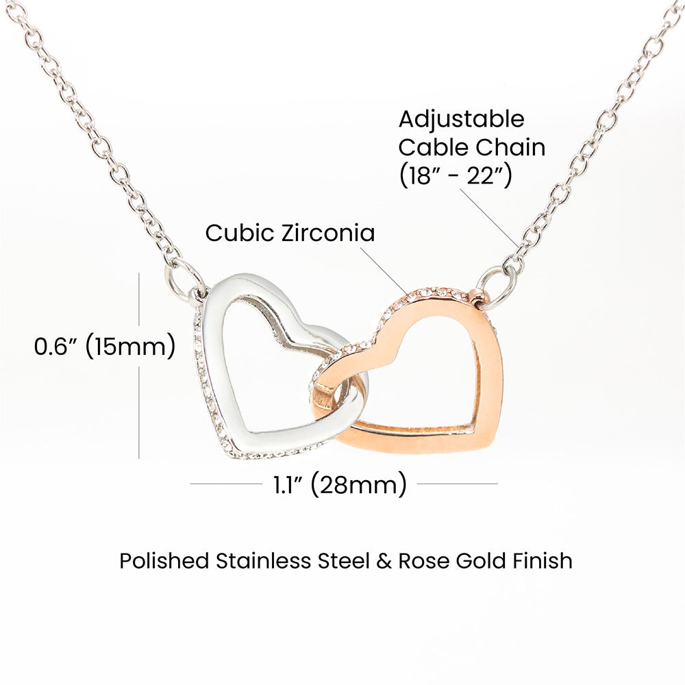 Interlocking hearts necklace - NoMC (VARIOUS RELATIONSHIPS and ANY OCCASION)