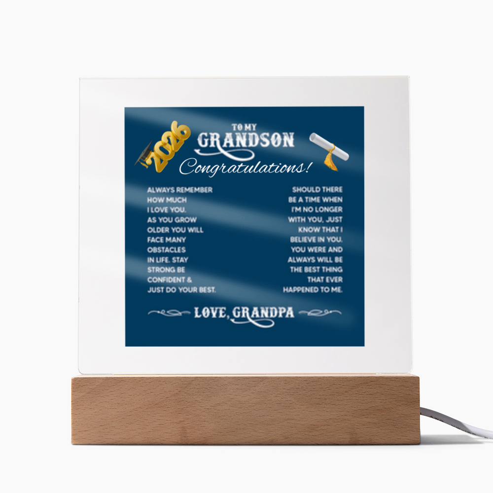 TO MY GRANDSON from: GRANDPA (GRADUATION)
