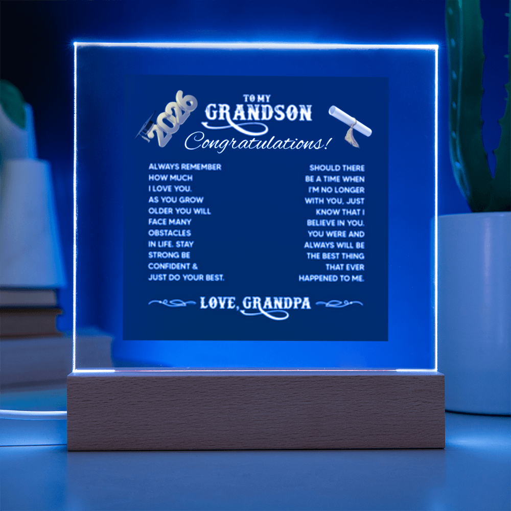 TO MY GRANDSON from: GRANDPA (GRADUATION)