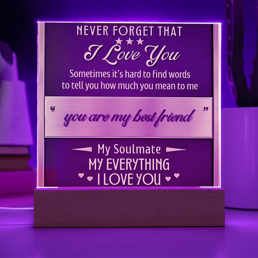 Square Acrylic plaque - (Romance)