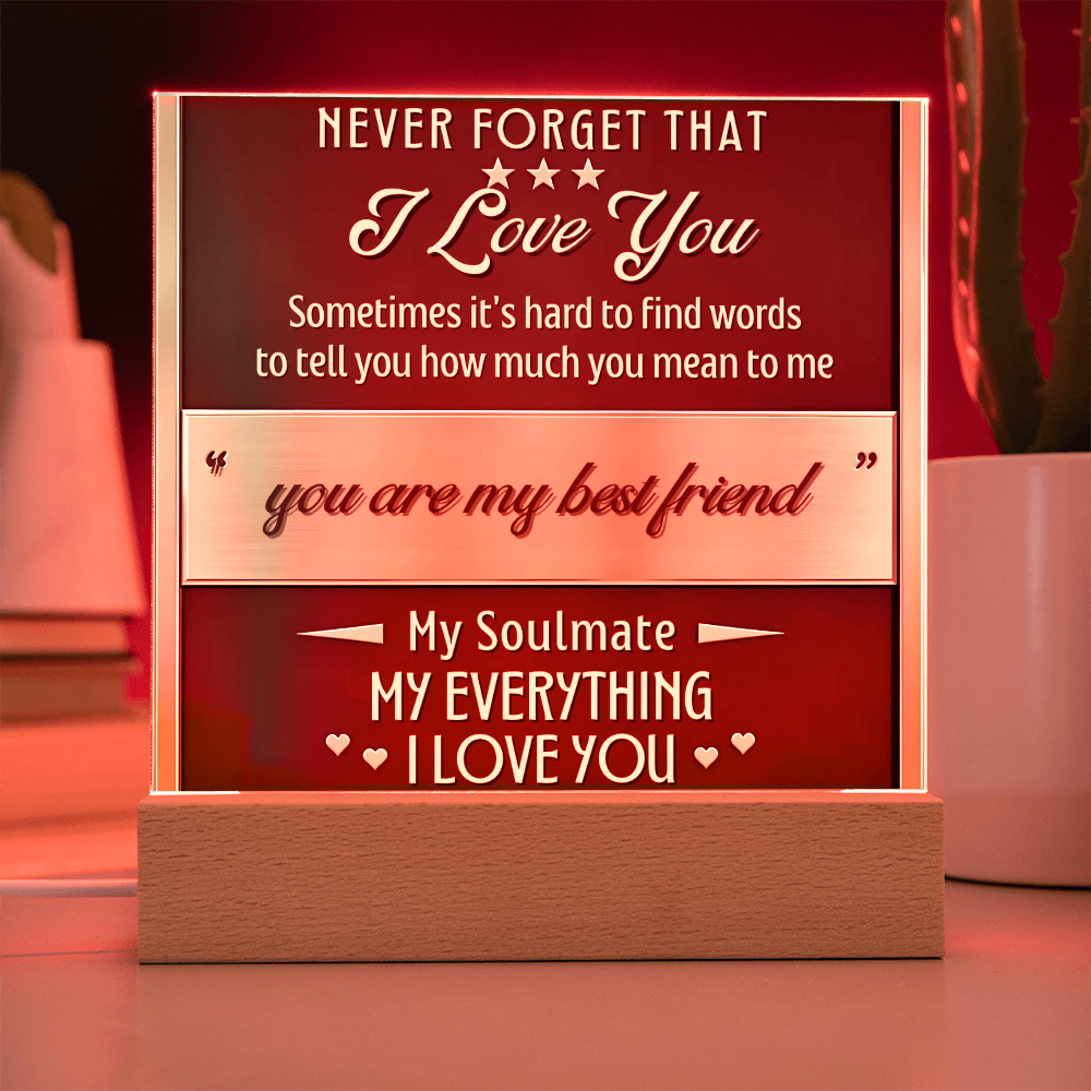 Square Acrylic plaque - (Romance)