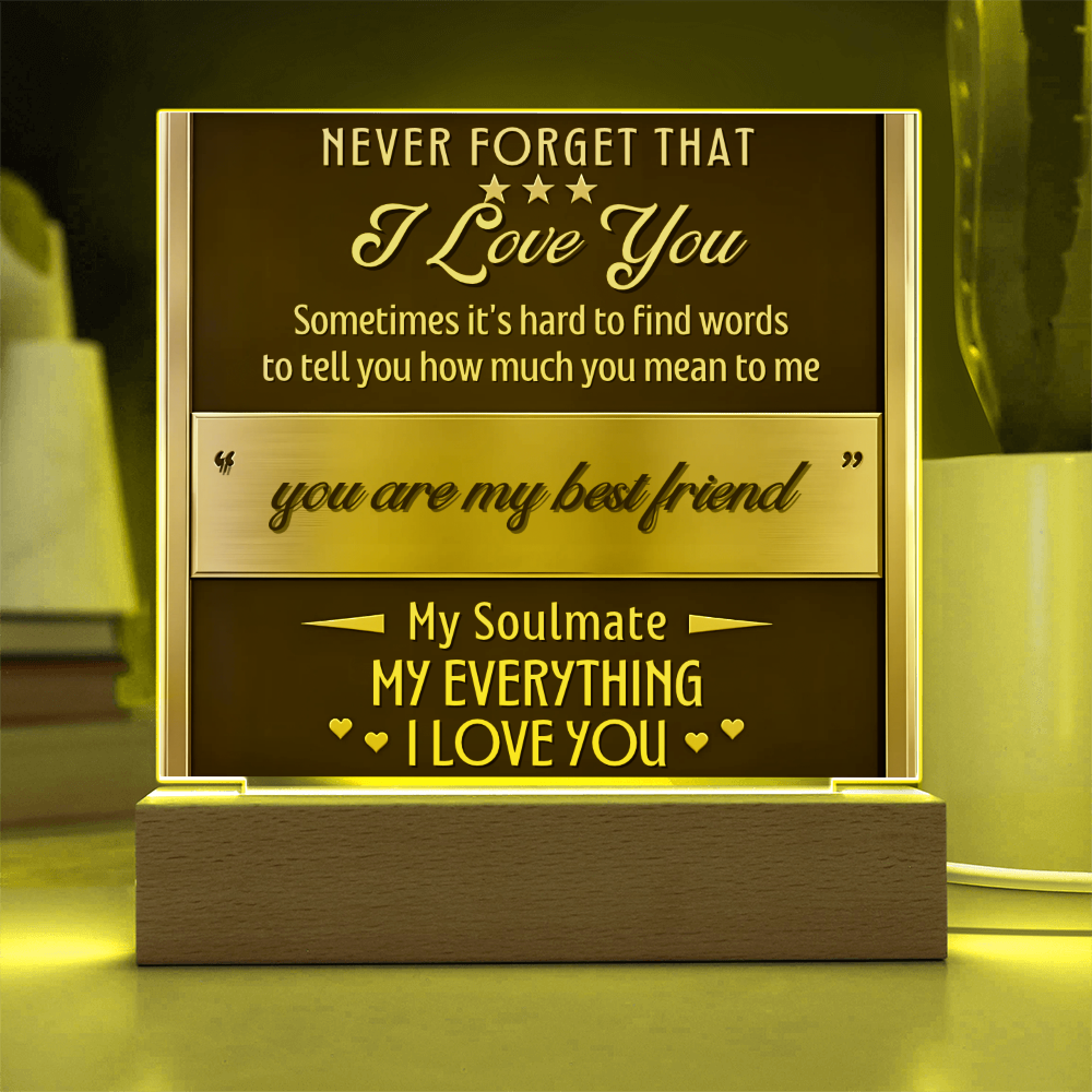 Square Acrylic plaque - (Romance)