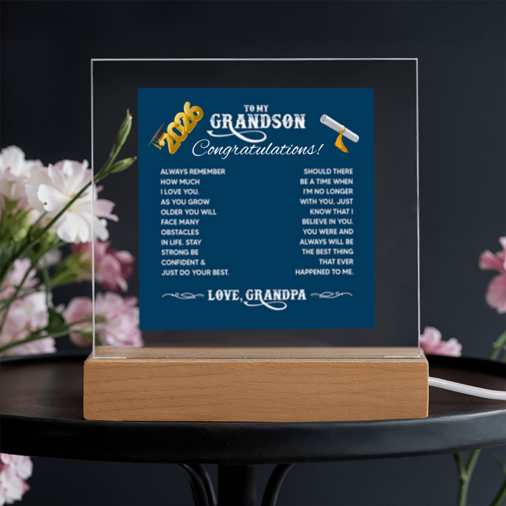TO MY GRANDSON from: GRANDPA (GRADUATION)