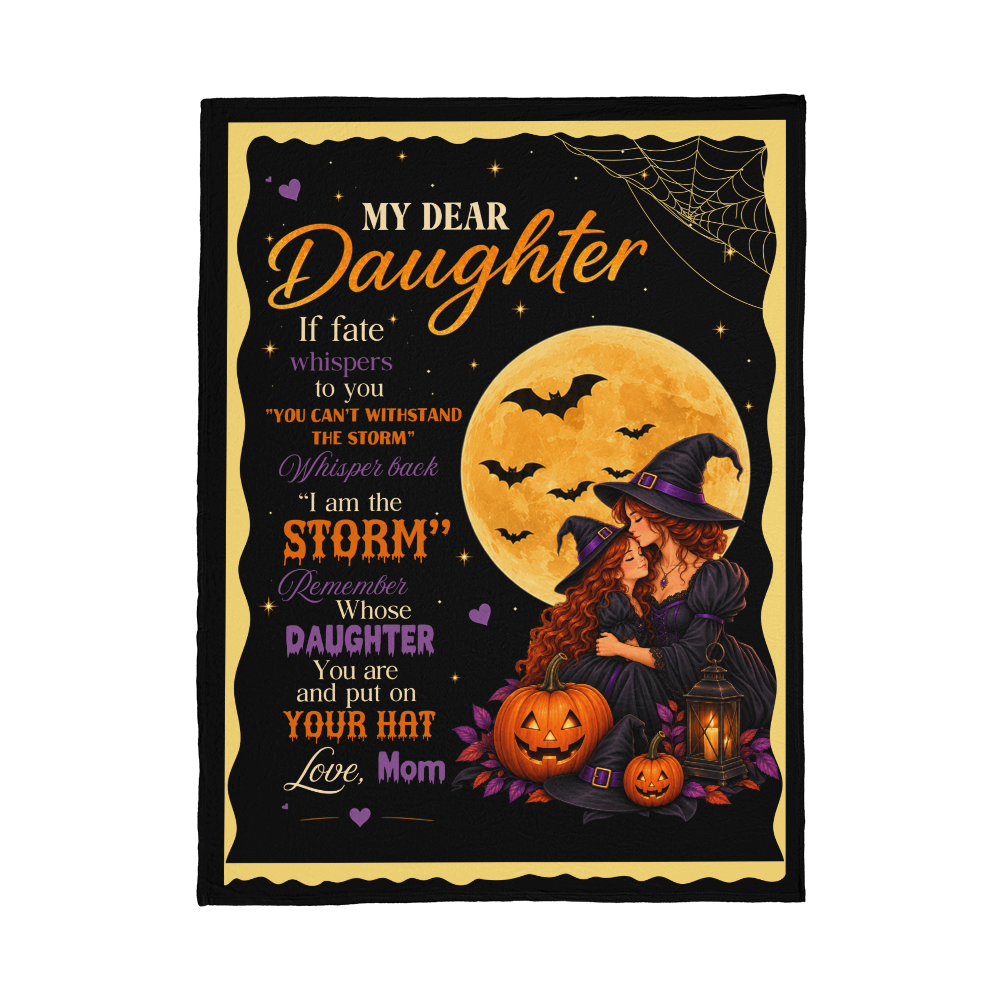 Coral Fleece Blanket - MY DEAR Daughter - HALLOWEEN