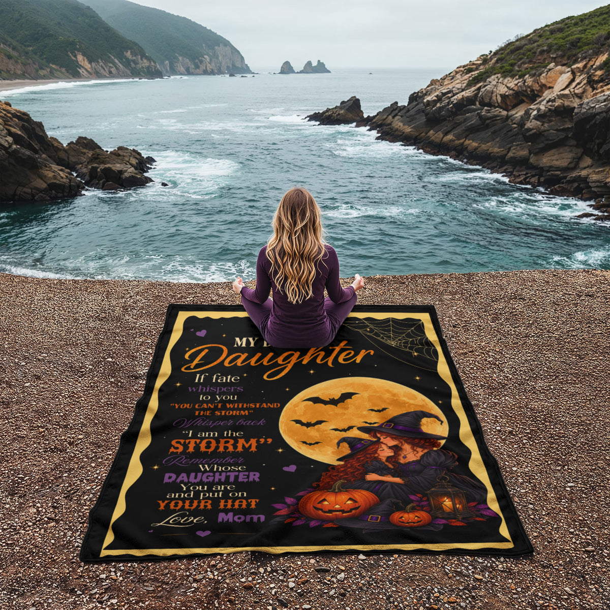Coral Fleece Blanket - MY DEAR Daughter - HALLOWEEN