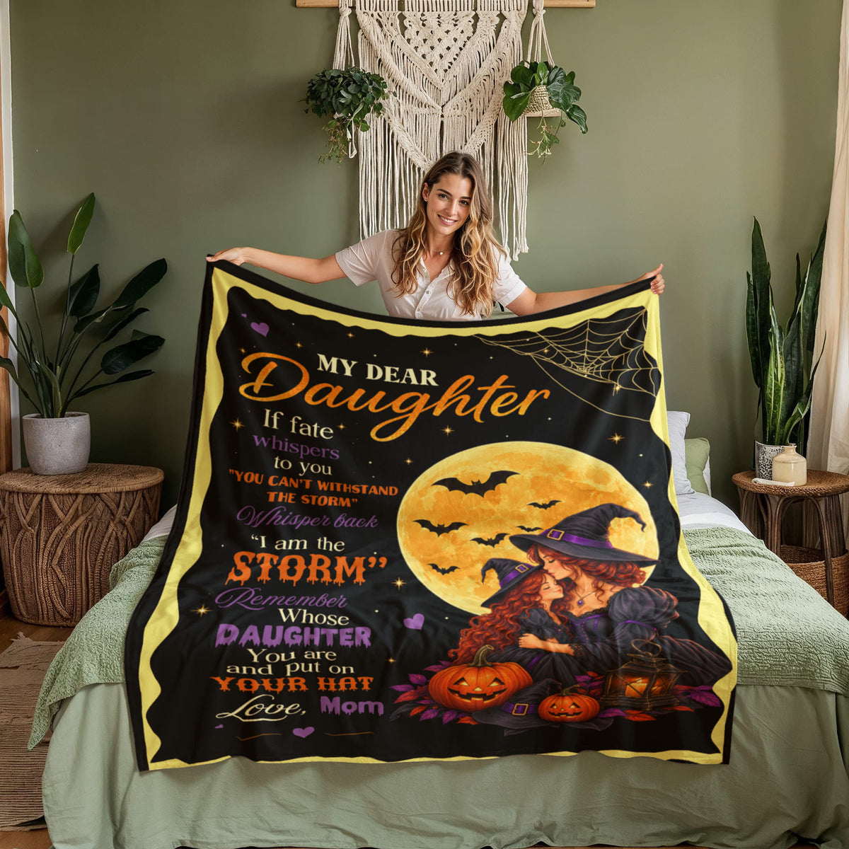 Coral Fleece Blanket - MY DEAR Daughter - HALLOWEEN