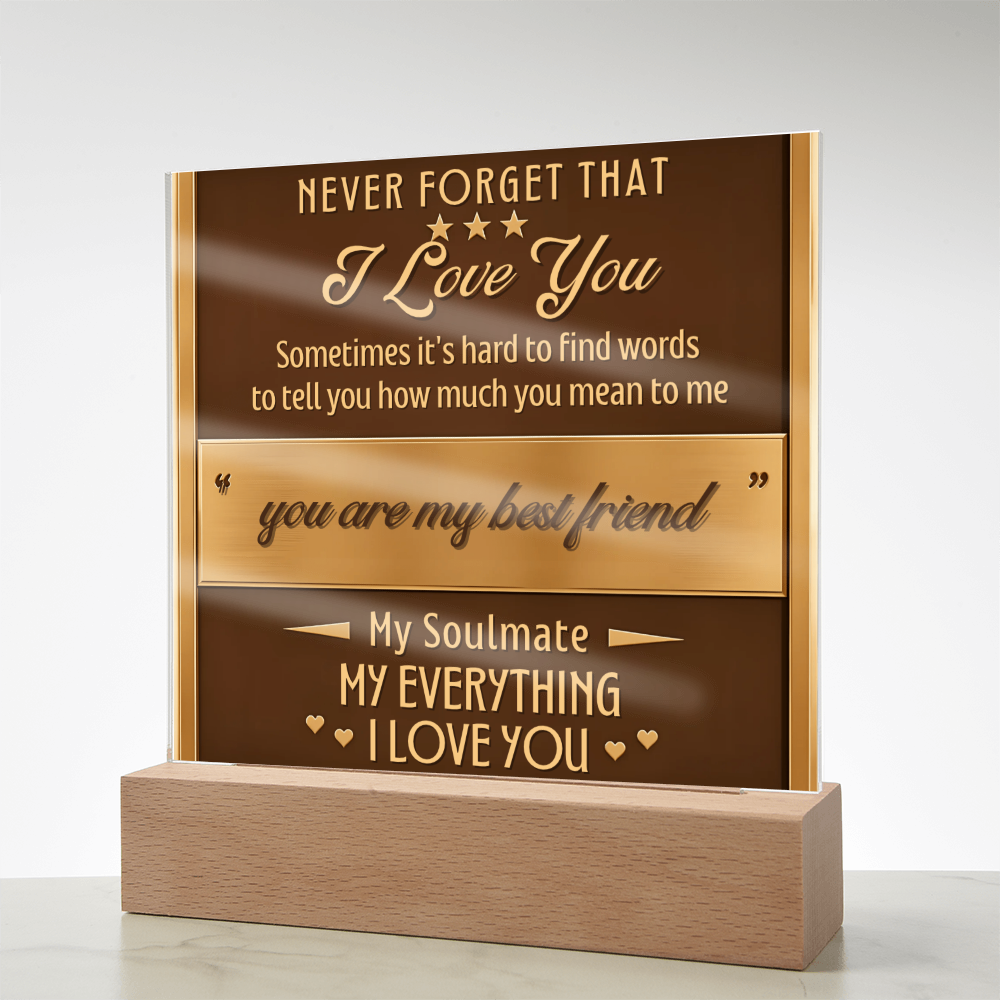 Square Acrylic plaque - (Romance)