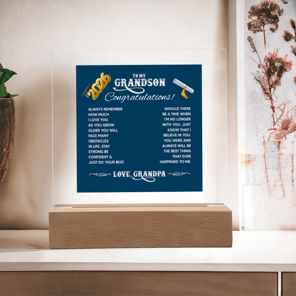 TO MY GRANDSON from: GRANDPA (GRADUATION)