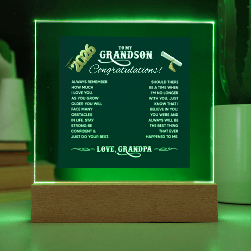 TO MY GRANDSON from: GRANDPA (GRADUATION)
