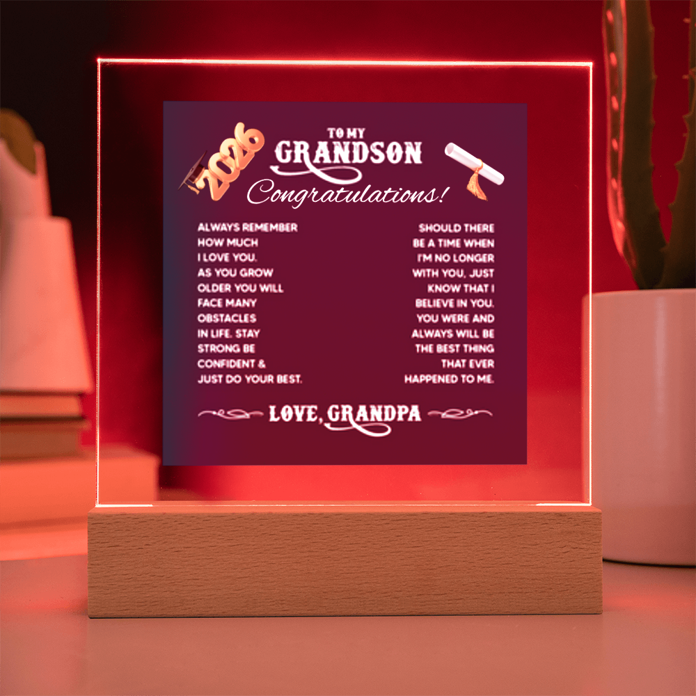TO MY GRANDSON from: GRANDPA (GRADUATION)