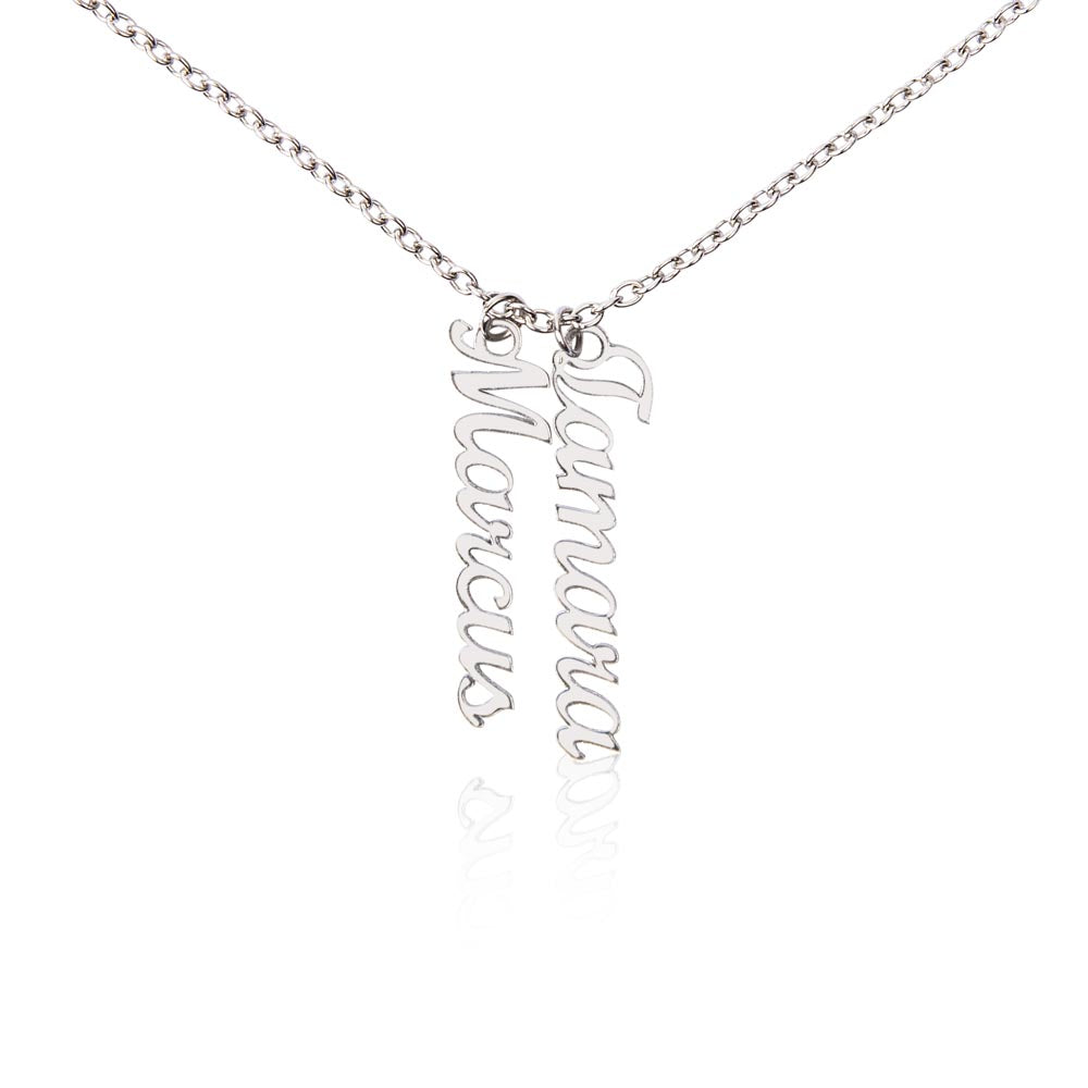 VERTICAL NAME (Personalized) Necklace NoMC - (HMD or ANY OCCASION)
