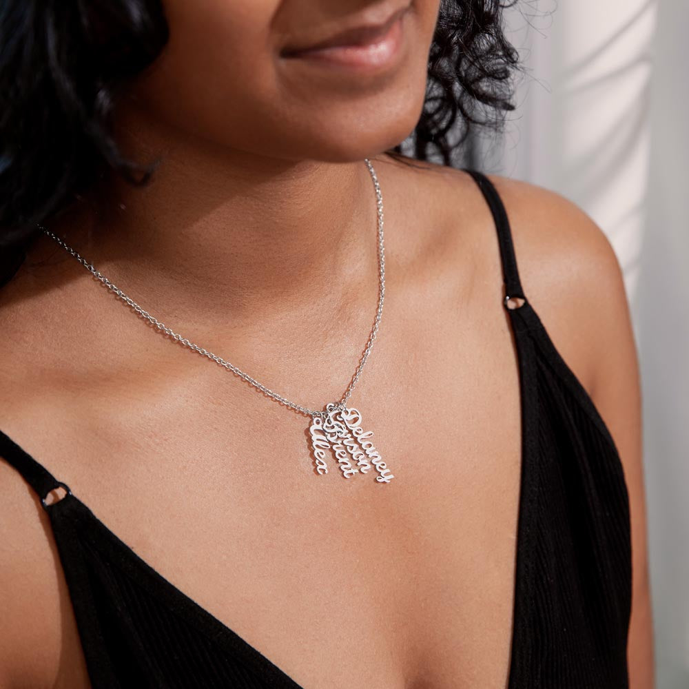 VERTICAL NAME (Personalized) Necklace NoMC - (HMD or ANY OCCASION)