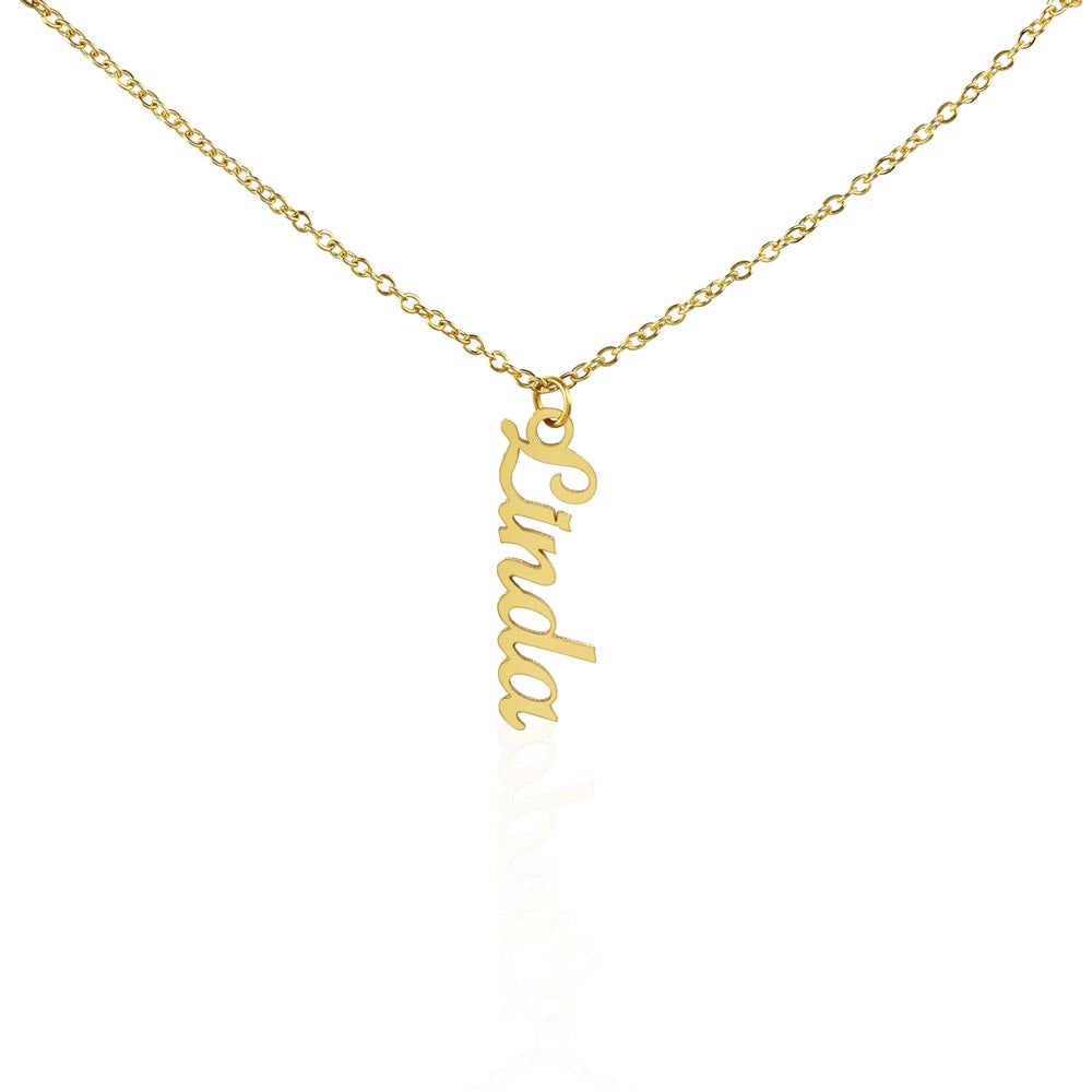 VERTICAL NAME (Personalized) Necklace NoMC - (HMD or ANY OCCASION)