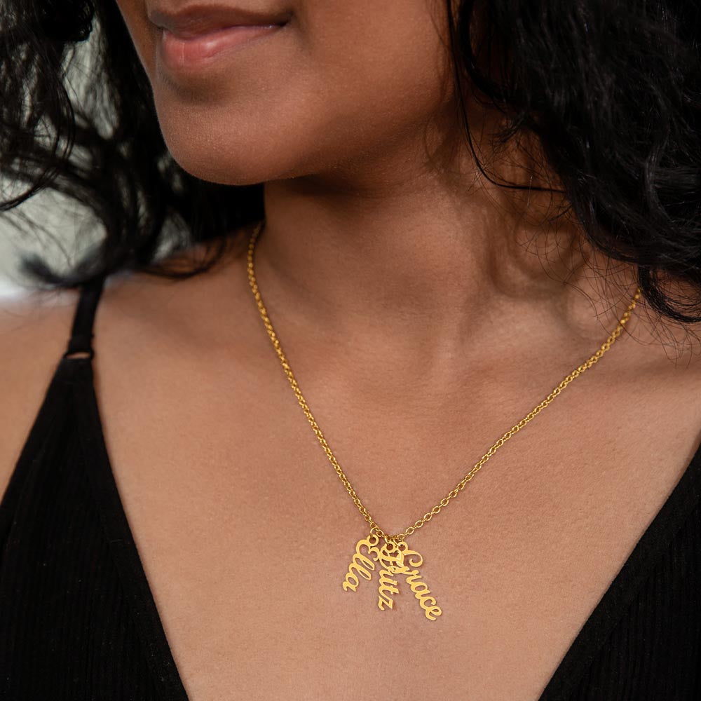 VERTICAL NAME (Personalized) Necklace NoMC - (HMD or ANY OCCASION)