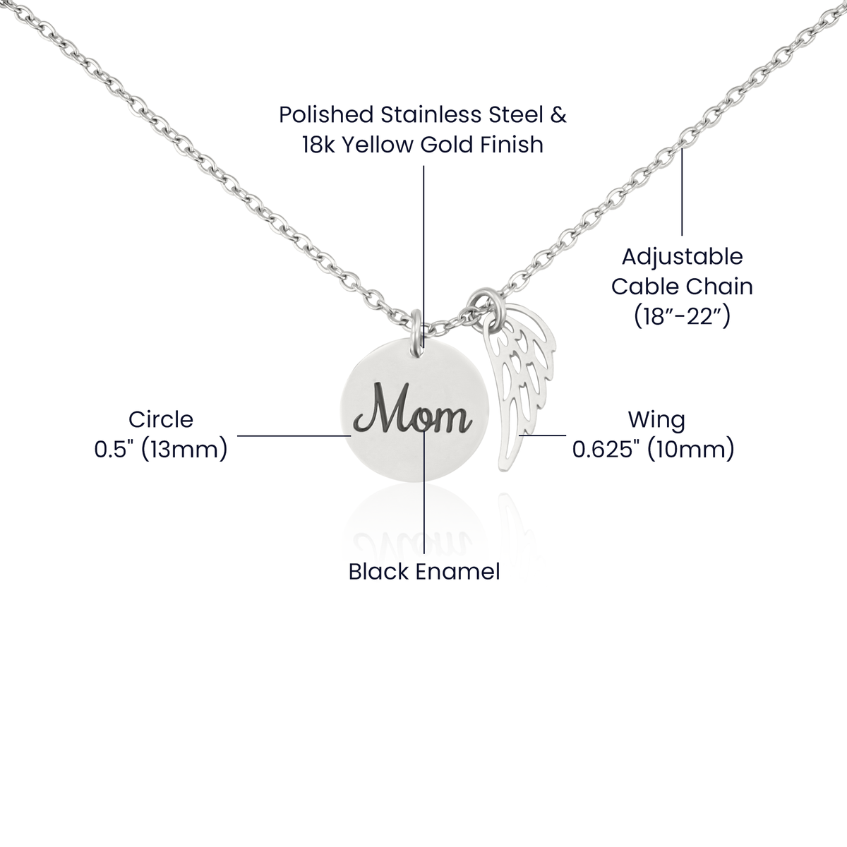 Memorial Necklace – Mom (For FEMALE)