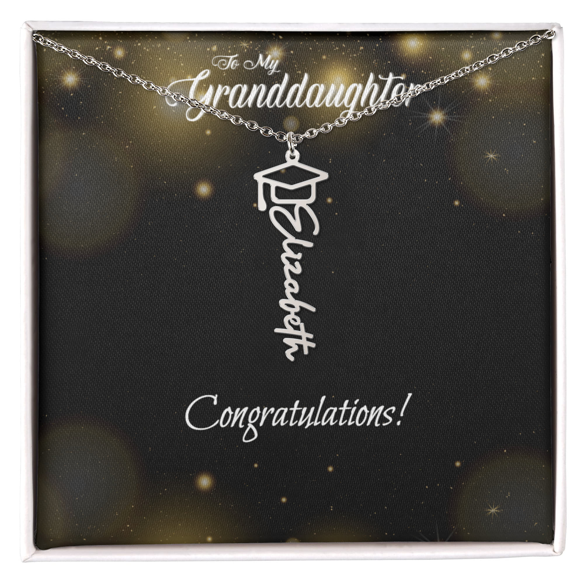 Graduation Named Necklace - MY Granddaughter (GM or GP)