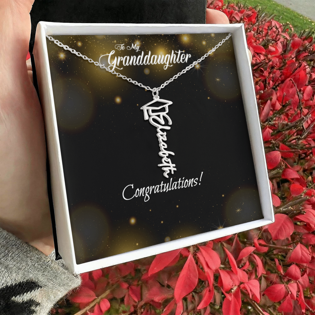 Graduation Named Necklace - MY Granddaughter (GM or GP)