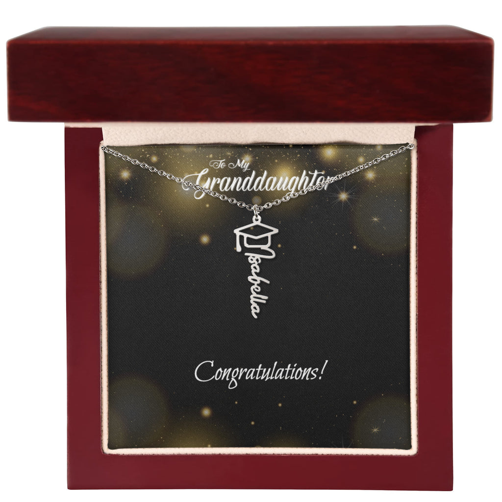 Graduation Named Necklace - MY Granddaughter (GM or GP)