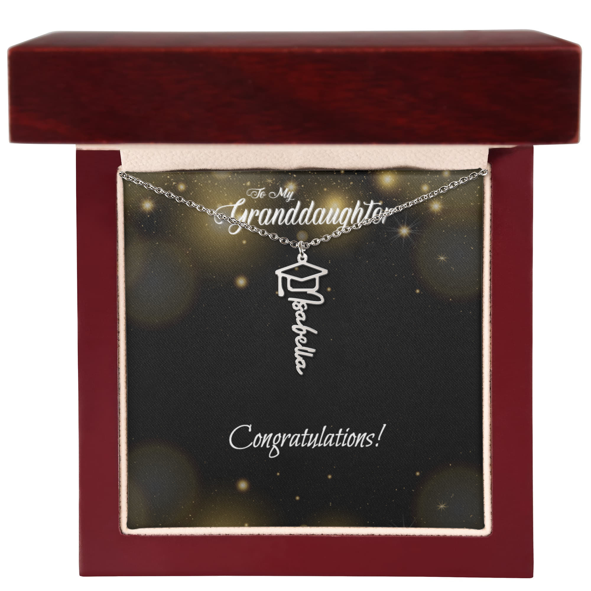 Graduation Named Necklace - MY Granddaughter (GM or GP)