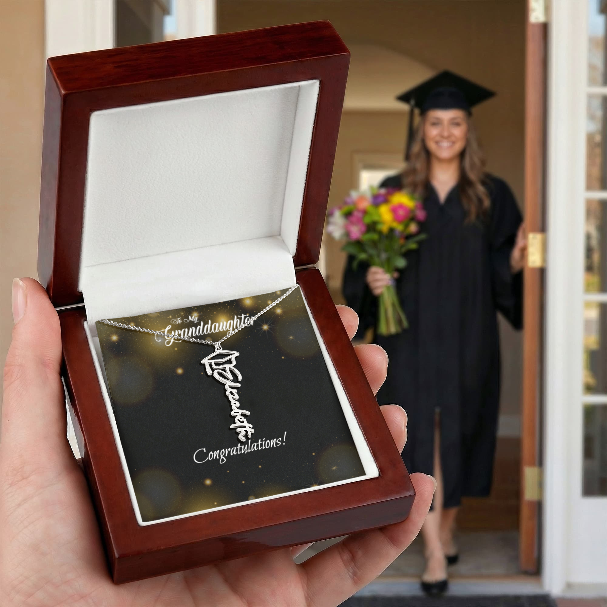 Graduation Named Necklace - MY Granddaughter (GM or GP)