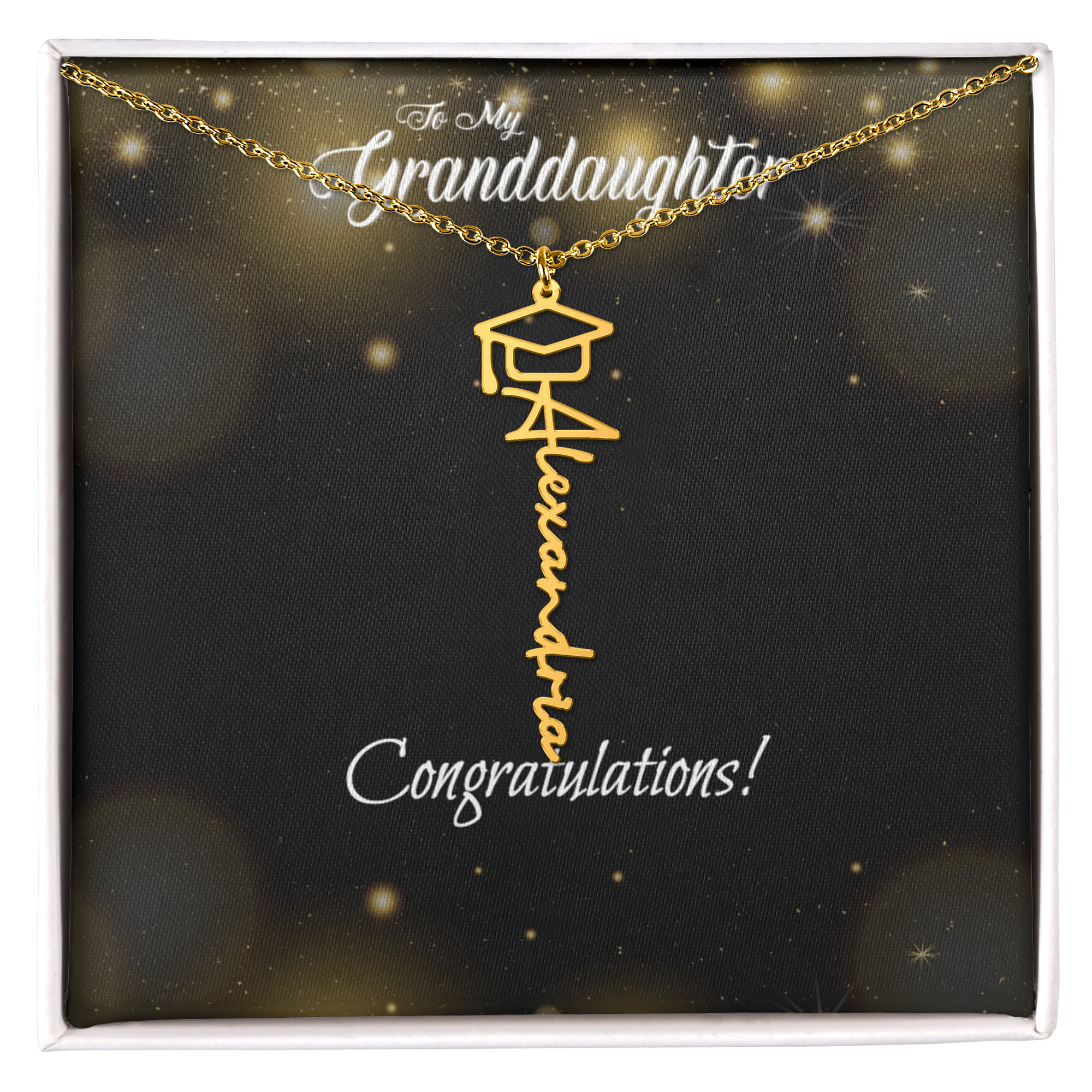 Graduation Named Necklace - MY Granddaughter (GM or GP)