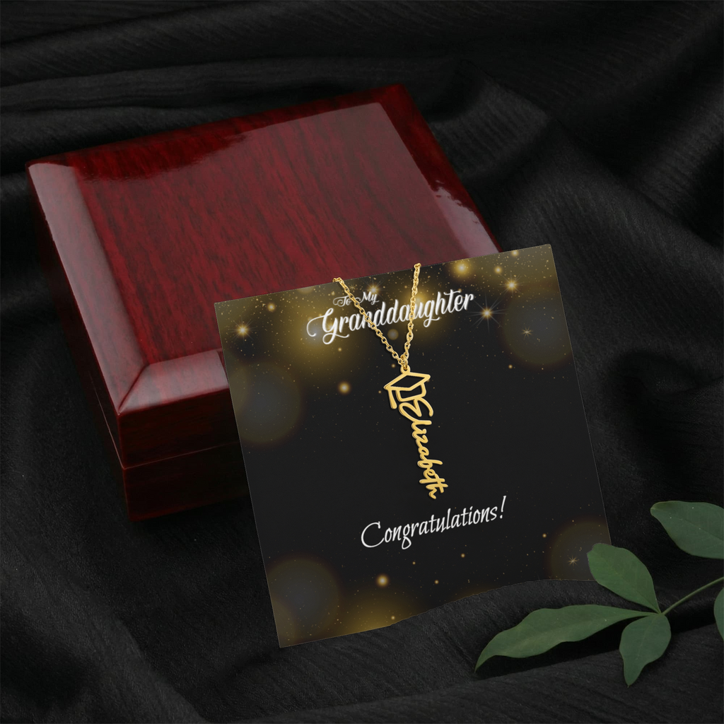 Graduation Named Necklace - MY Granddaughter (GM or GP)