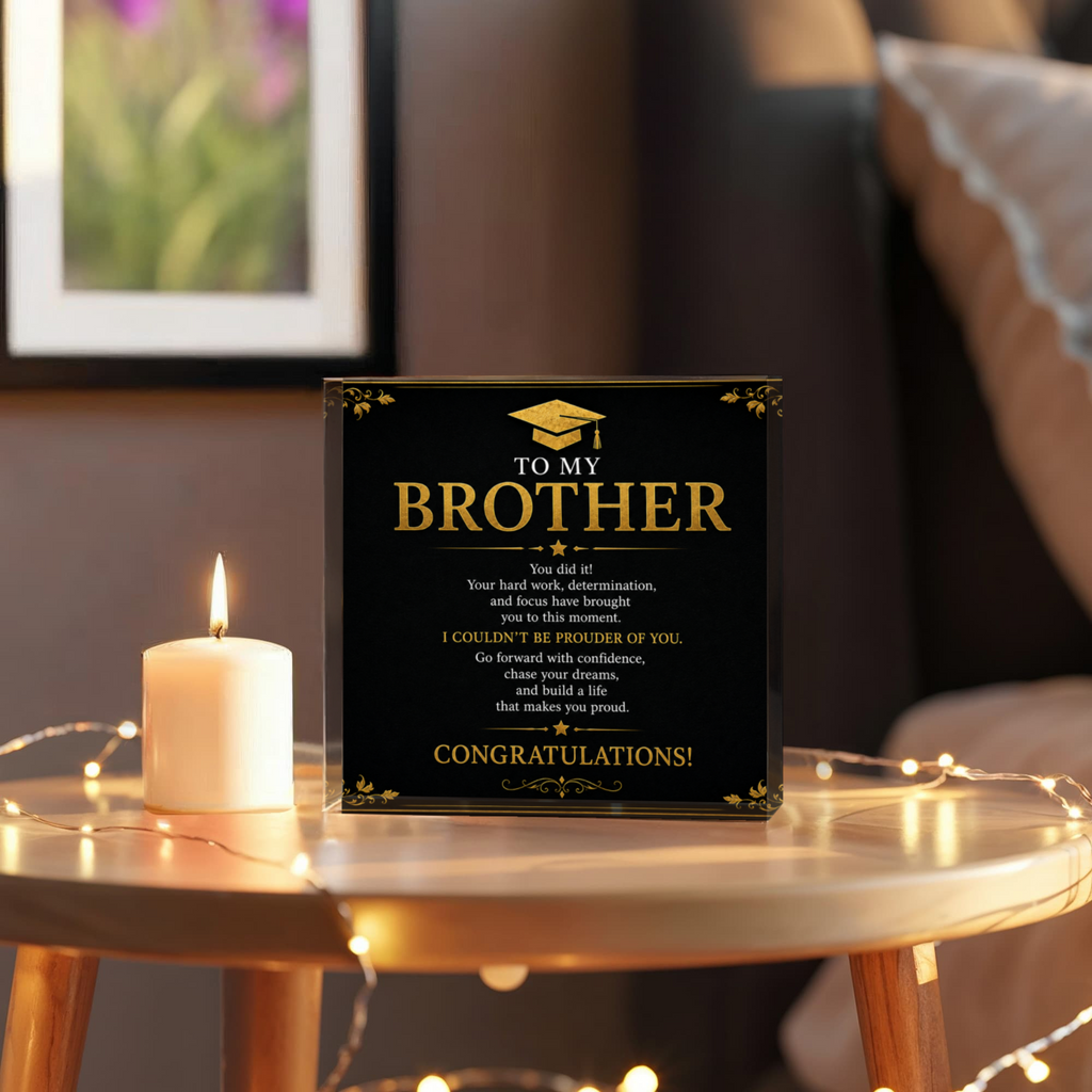 Graduation acrylic block  - MALE (DIFFERENT SIZES & VARIOUS RELATIONSHIPS)