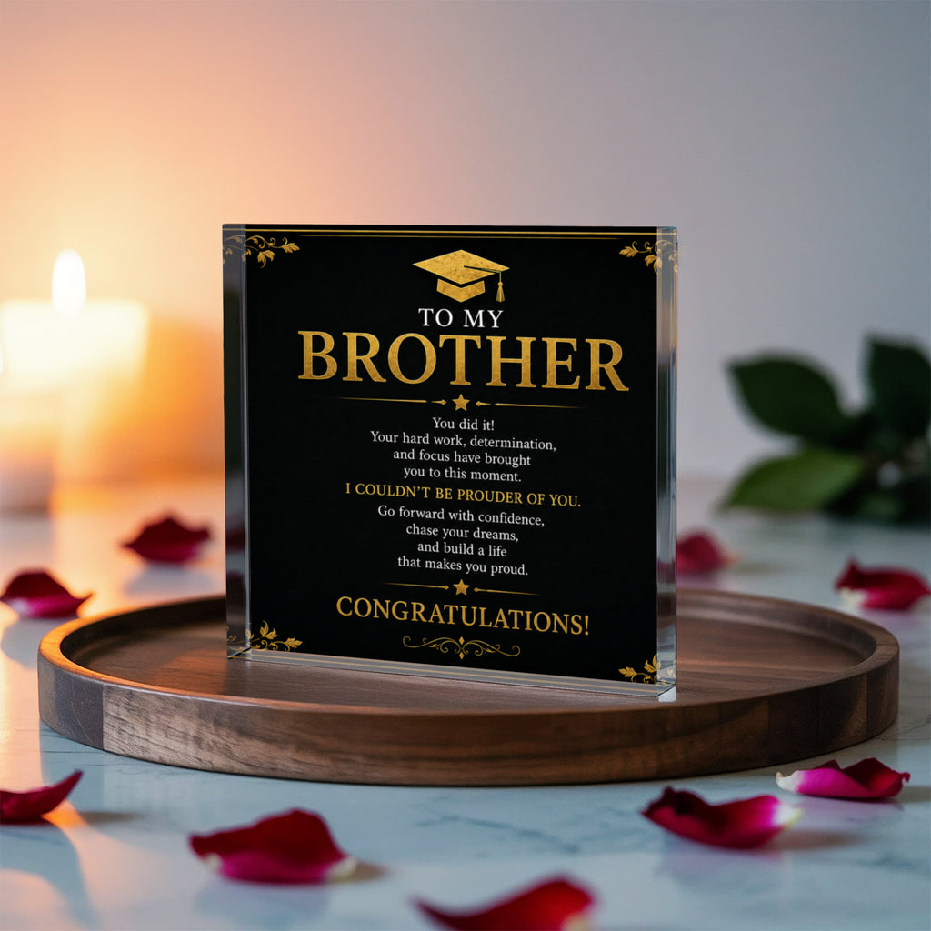 Graduation acrylic block  - MALE (DIFFERENT SIZES & VARIOUS RELATIONSHIPS)