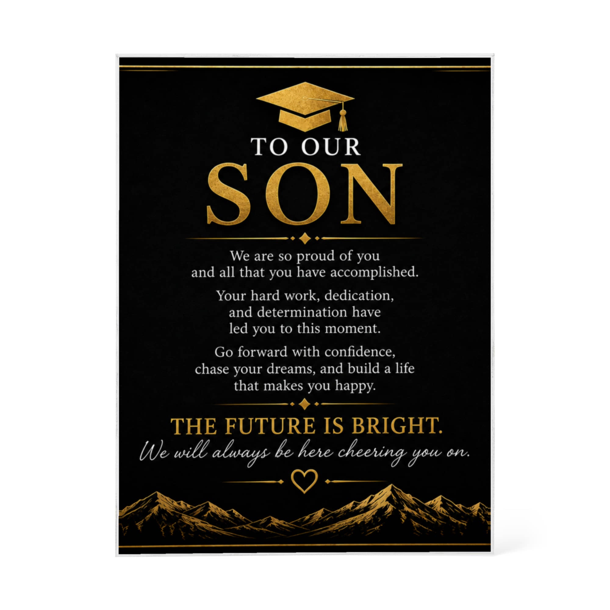 Graduation acrylic block  - MALE (DIFFERENT SIZES & VARIOUS RELATIONSHIPS)