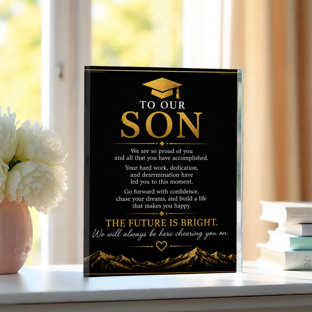 Graduation acrylic block  - MALE (DIFFERENT SIZES & VARIOUS RELATIONSHIPS)