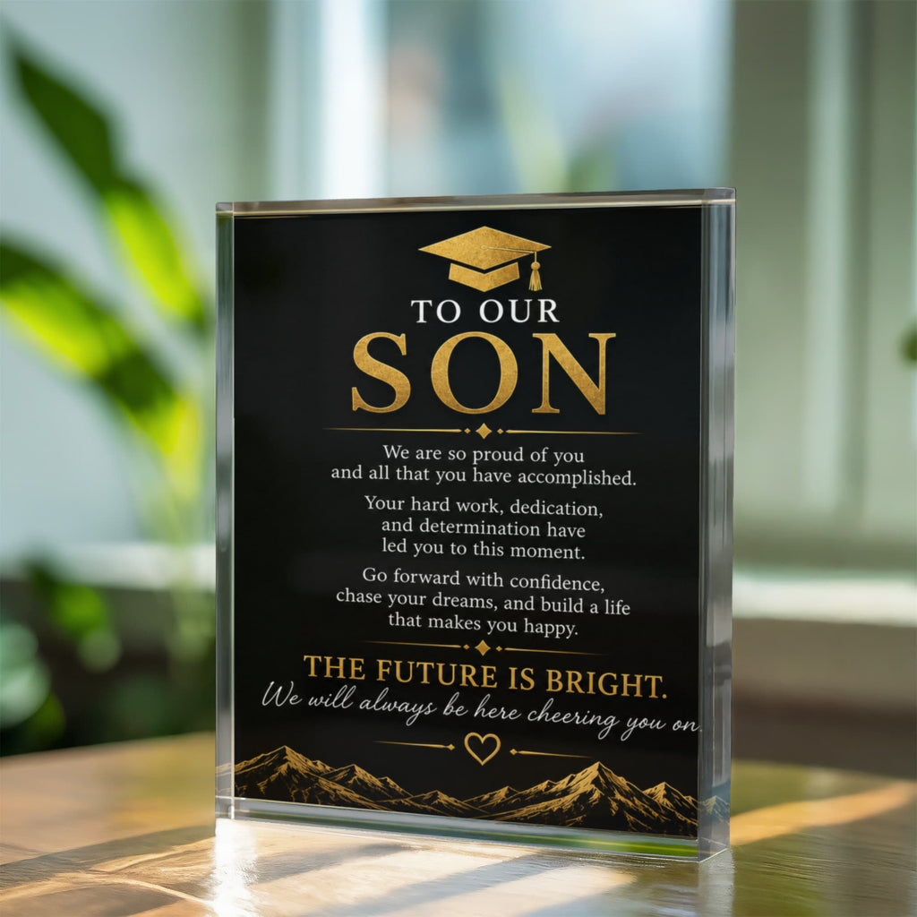Graduation acrylic block  - MALE (DIFFERENT SIZES & VARIOUS RELATIONSHIPS)