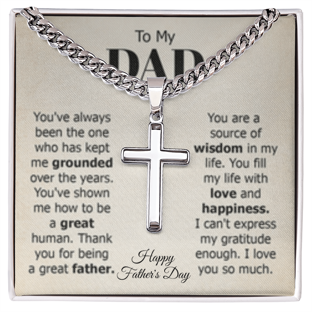 Artisan Cross with Chain (To My DAD - HFD & ANY OCCASION)